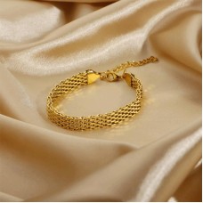 lijiayione Gold Plated Stainless Steel Bracelet - Minimalist and Elegant - Perfect Accessory for Any Occasion